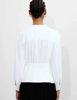 French Connection AREZZO LS WAIST TIE SHIRT - Långärmade|Kvinnor Blusar & Skjortor