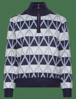 Daily Sports Argyle Half neck Pullover lined - Stickat|Kvinnor Sweatshirts