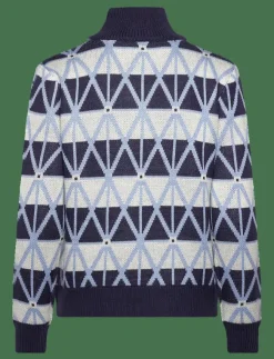 Daily Sports Argyle Half neck Pullover lined - Stickat|Kvinnor Sweatshirts