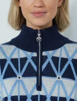 Daily Sports Argyle Half neck Pullover lined - Stickat|Kvinnor Sweatshirts