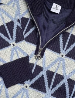 Daily Sports Argyle Half neck Pullover lined - Stickat|Kvinnor Sweatshirts