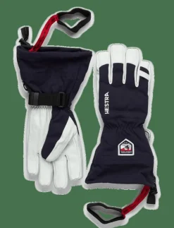 Hestra Army Leather Heli Ski - 5 finger Black - Fingervantar|Kvinnor Accessoarer|Handskar