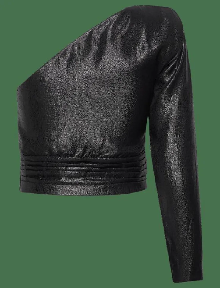Mango Asymmetrical puff sleeve blouse - Långärmade blusar|Kvinnor Blusar & Skjortor