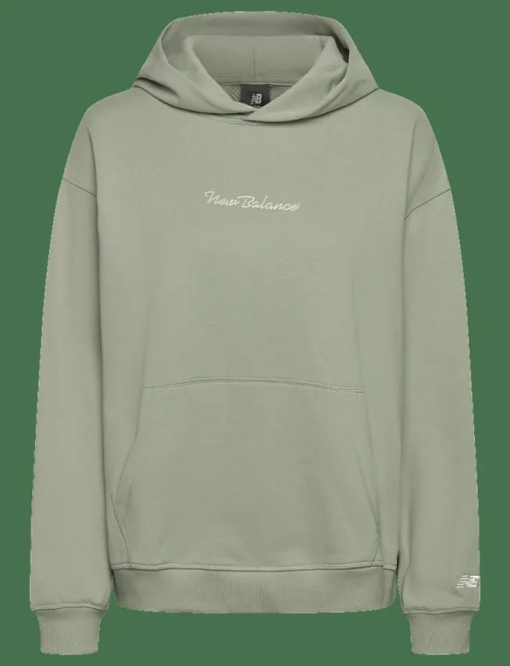 Kvinnor New Balance Sweatshirts|Sweatshirts|Athletics Script Hoodie - Huvtröjor