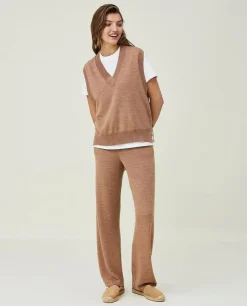 Lexington Clothing Audrina Merino Wool/Silk Blend Knitted Vest - Stickade västar|Kvinnor Västar