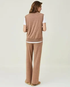 Lexington Clothing Audrina Merino Wool/Silk Blend Knitted Vest - Stickade västar|Kvinnor Västar