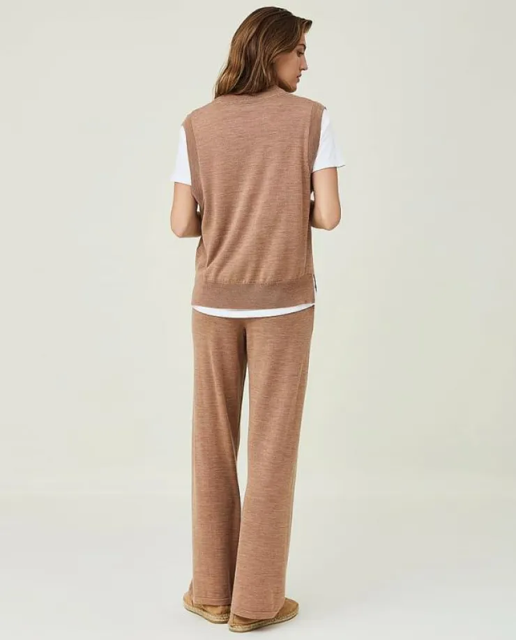 Lexington Clothing Audrina Merino Wool/Silk Blend Knitted Vest - Stickade västar|Kvinnor Västar