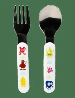 Teddykompaniet Babblarna- Cutlery, Fork & Spoon - Serveringsset|Barn Mata
