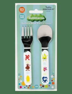 Teddykompaniet Babblarna- Cutlery, Fork & Spoon - Serveringsset|Barn Mata
