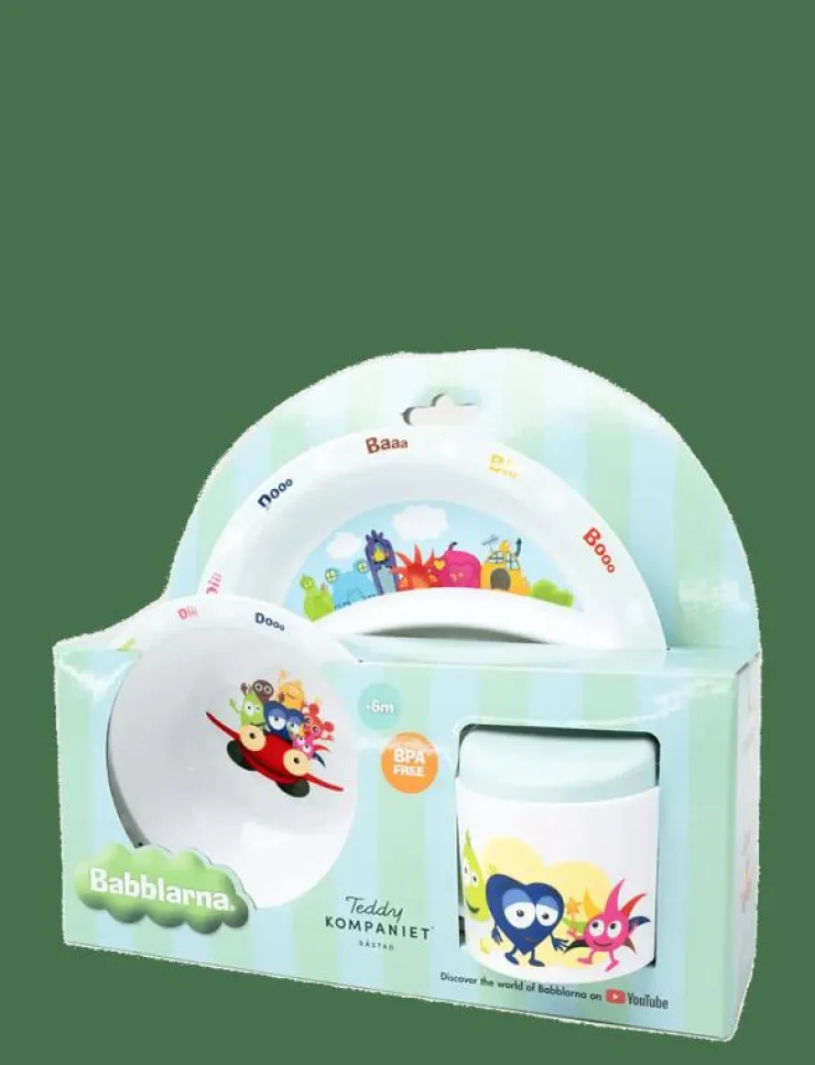 Teddykompaniet Babblarna, 3-set plate,bowl,mug - Serveringsset|Barn Matdags|Matdags