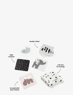 Done by Deer Baby contrast card 10-pack Deer friends - Interaktiva leksaker|Barn Babyleksaker|Leksaker