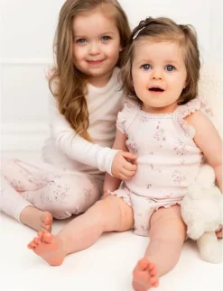 Gugguu Baby Print Rib Romper - Ärmlös body|Barn Bodies