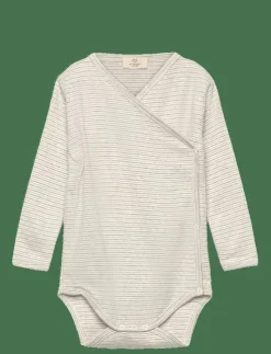 Copenhagen Colors BABY STRIPED WRAP BODY LONG SLEEVE - Långärmad bodysuit|Barn Bodysuits