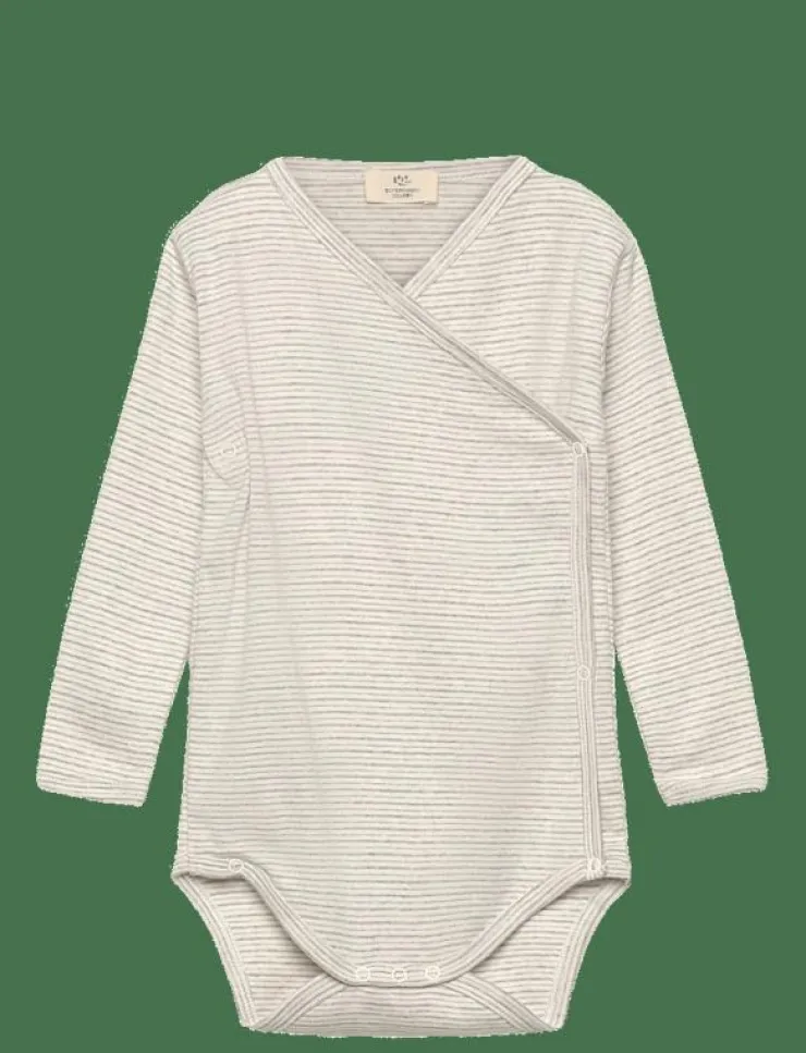 Copenhagen Colors BABY STRIPED WRAP BODY LONG SLEEVE - Långärmad bodysuit|Barn Bodysuits