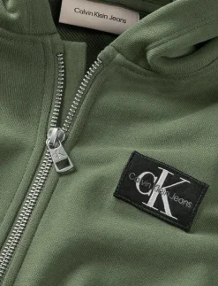Barn Calvin Klein Överdelar|BADGE ZIP-THROUGH - Huvtröjor