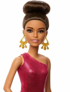 Barn Barbie Dockor & Tillbehör|Ballroom Dancer Fashion Doll with Brown Styled Hair, Dancing Trophy Accessory - Dockor