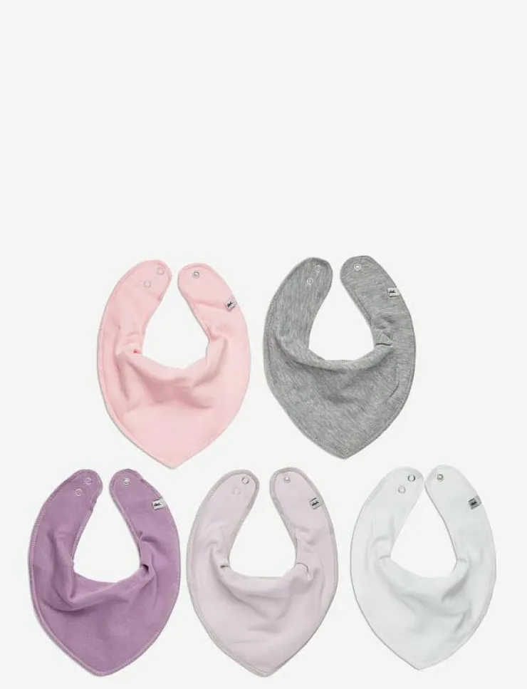 Barn Pippi Hälsa & Hygien|Bandana Bib - solid (5-pack) - Babyskötsel