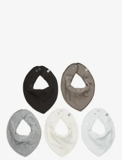 Barn Pippi Hälsa & Hygien|Bandana Bib - solid (5-pack) - Babyskötsel