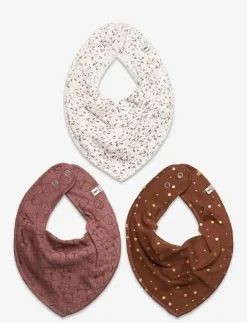 Barn Pippi Hälsa & Hygien|Bandana Bib Girl -AOP (3-pack) - Babyskötsel
