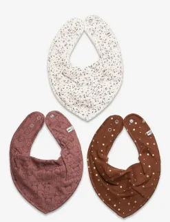 Barn Pippi Hälsa & Hygien|Bandana Bib Girl -AOP (3-pack) - Babyskötsel