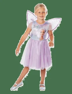 Barn Rubies Maskeradkläder & Tillbehör|Barbie Fairy Costume with Wings - Maskeradkläder