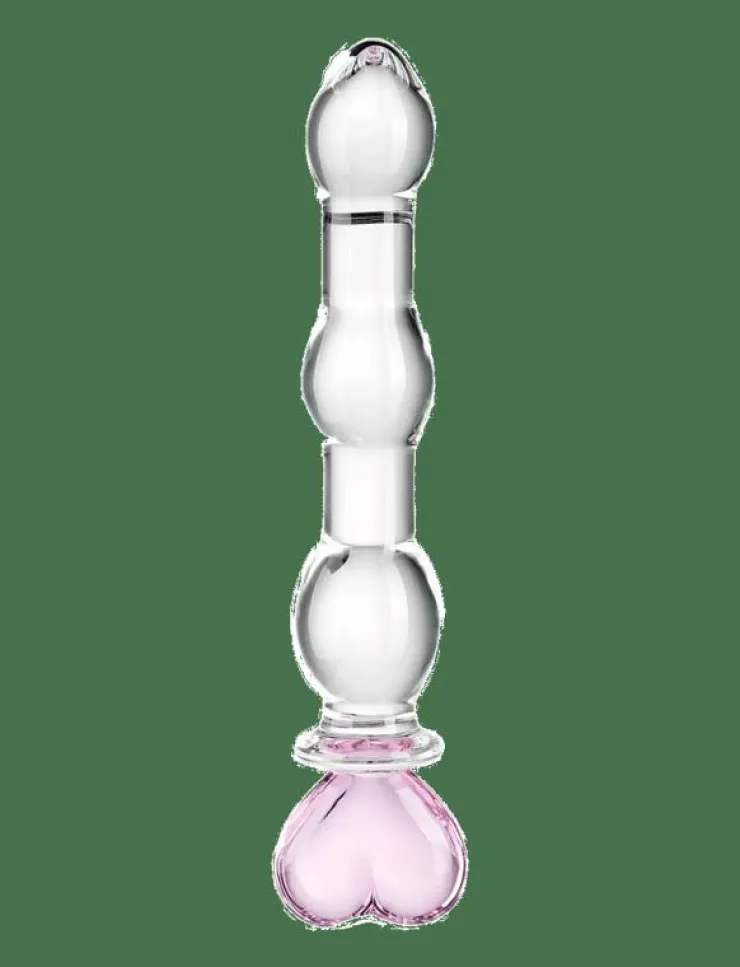 Baseks Heart Beaded Glass Dildo - Beauty|Kvinnor Sex & Intimitet