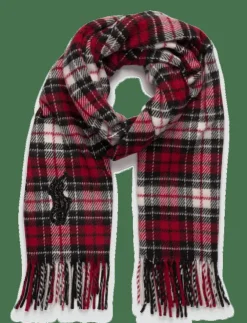 Kvinnor Polo Ralph Lauren Sjalar & Halsdukar|Beaded Big Pony Plaid Wool Scarf - Halsdukar