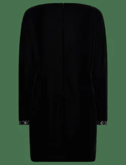 Kvinnor Lauren Ralph Lauren Klänningar|Beaded-Trim Velvet Cocktail Dress - Korta klänningar