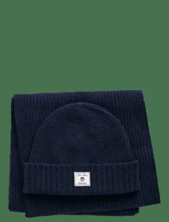 GANT BEANIE SCARF GIFT SET - Mössor| Mössor & Hattar