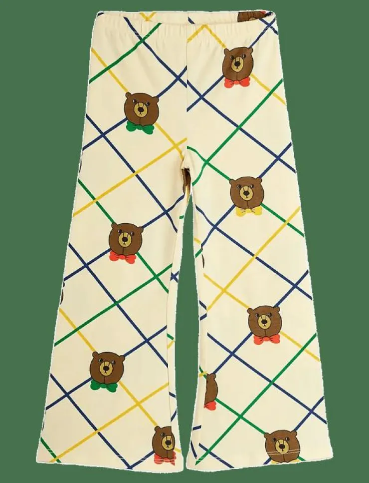 Mini Rodini Bear check aop flared trousers - Byxa|Barn Nederdelar