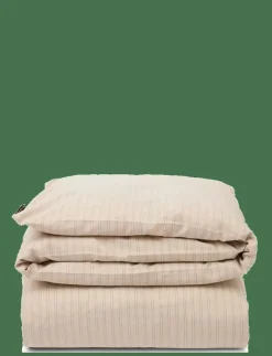 Lexington Home Beige/Dk Blue Striped Lyocell/Cotton Duvet Cover - Påslakan| Sängtextilier