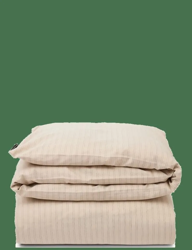 Lexington Home Beige/Dk Blue Striped Lyocell/Cotton Duvet Cover - Påslakan| Sängtextilier