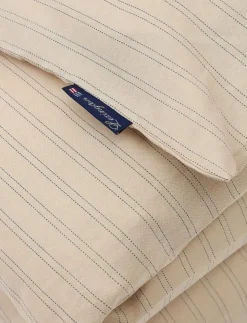 Lexington Home Beige/Dk Blue Striped Lyocell/Cotton Duvet Cover - Påslakan| Sängtextilier