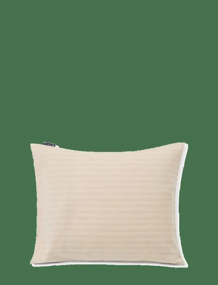 Lexington Home Beige/Dk Blue Striped Lyocell/Cotton Pillowcase - Örngott| Sängtextilier