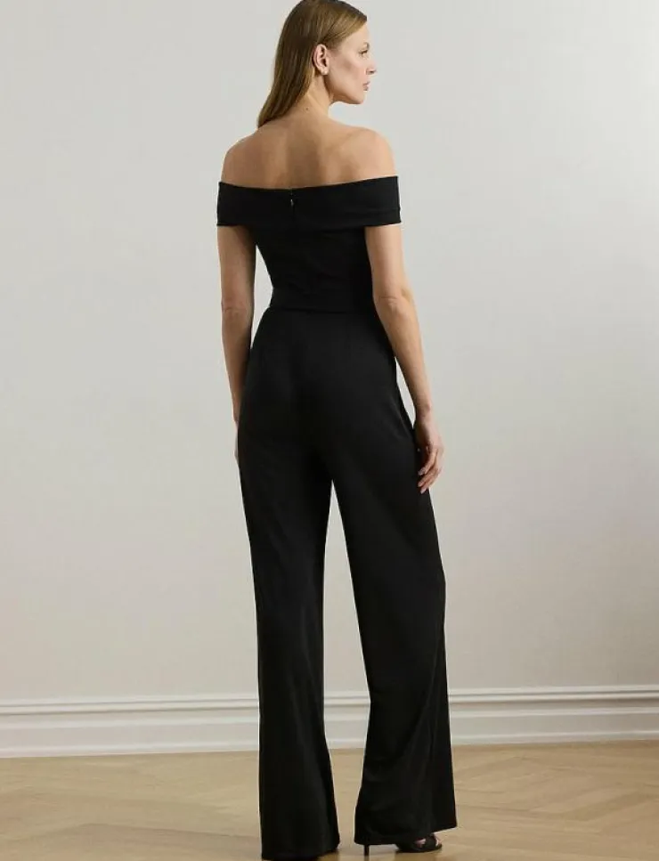 Lauren Ralph Lauren Belted Jersey Off-the-Shoulder Jumpsuit - Jumpsuits|Kvinnor Jumpsuits