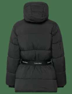 Calvin Klein Jeans BELTED MIDWEIGHT PUFFER - Dun- & vadderade jackor|Kvinnor Jackor & Kappor