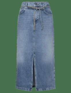 Day Birger et Mikkelsen Ben - Blue Soft Denim - Midi kjolar|Kvinnor Plus Size & Curvy|Kjolar