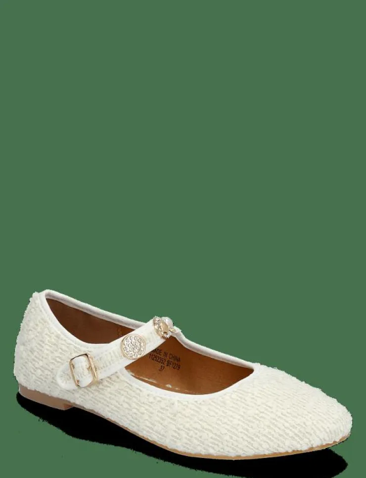 Bianco BIALILJA Trimmed Mary Jane Textile - Ballerinas|Kvinnor Ballerinaskor