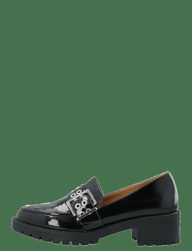 Kvinnor Bianco Högklackade Skor|BIAPEARL Buckle Loafer Faux Leather - Loafers med klack