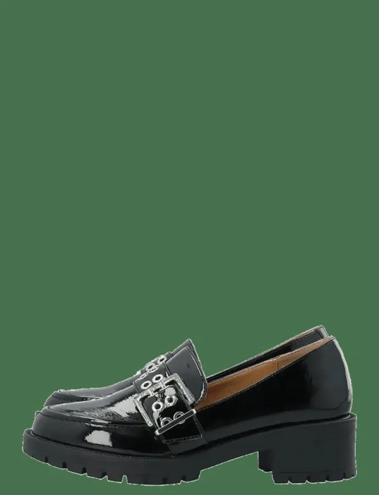Kvinnor Bianco Högklackade Skor|BIAPEARL Buckle Loafer Faux Leather - Loafers med klack
