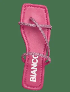 Bianco BIASISSEL Strappy Slide Rhinestone Smooth Leather - Sandaler|Kvinnor Sandaler