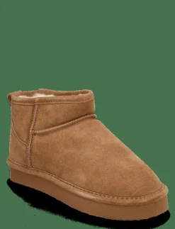 Kvinnor Bianco Varmfodrade Stövlar|BIASNOW Flatform Ankle Boot Suede - Teddy boots