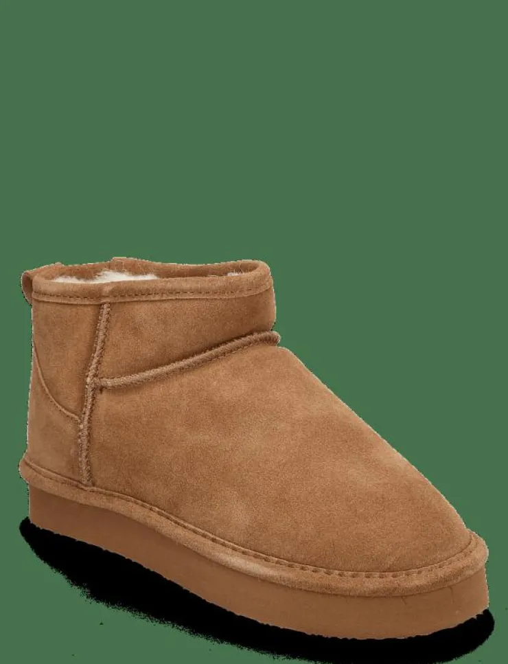Kvinnor Bianco Varmfodrade Stövlar|BIASNOW Flatform Ankle Boot Suede - Teddy boots