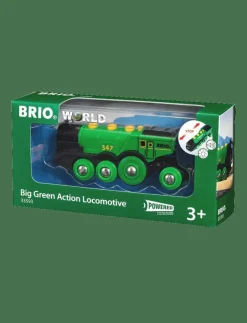 Barn BRIO Leksaksfordon & Bilar|Big Green Action Locomotive - Tåg