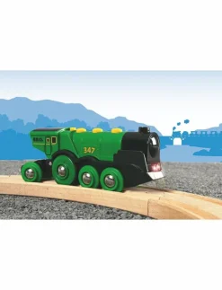 Barn BRIO Leksaksfordon & Bilar|Big Green Action Locomotive - Tåg