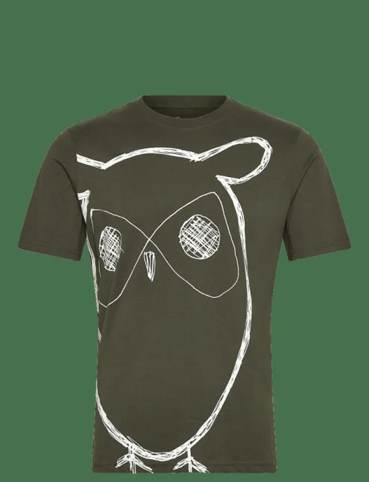 Knowledge Cotton Apparel Big owl print tee - GOTS/Vegan - Kortärmad t-shirt| T-Shirts