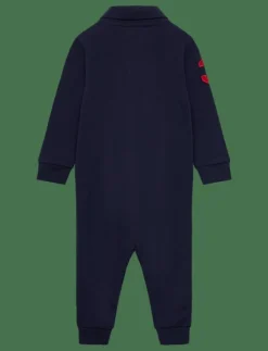 Ralph Lauren Baby Big Pony Cotton Mesh Polo Coverall - Långärmad bodysuit|Barn Bodysuits
