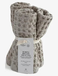 The Organic Company Big Waffle Wash Cloth (pack of 3 pcs) - Badrumstextilier| Badrumstextilier|Handdukar & Badlakan