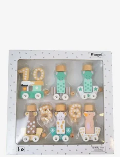 Barn Magni Toys Inredning|Inredning|Birthday Train "Animals", Green/Brown - Festartiklar