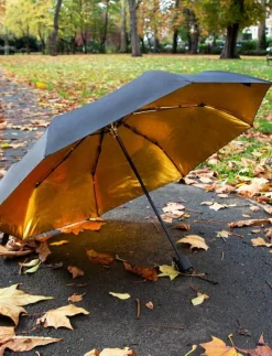 Suck UK & Gold Umbrella - Paraplyer|Kvinnor Paraplyer|Paraplyer